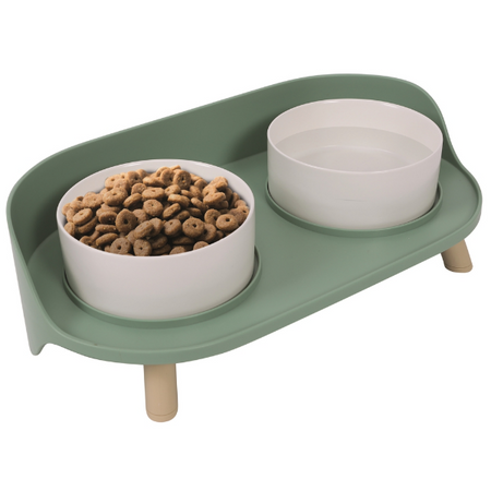 M-Pets Altitude miski ceramiczne na stojaku dla psa 2x450 ml