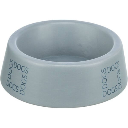 Miska, dla psa, ceramiczna, szaro/niebieska, 0,4 l/16 cm