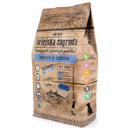 Wiejska Zagroda tuńczyk ze śledziem dla psa 9 kg