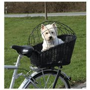 Kosz rowerowy z kratką, 35 × 49 × 55 cm, szary