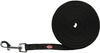 Smycz treningowa, dla psa, czarna, taśma parciana, S–M: 15 m/15 mm, gumowana