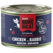 BUBAlicious More Meat Sterilised kurczak z królikiem 185 g
