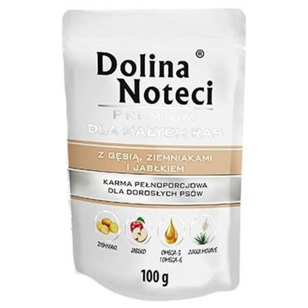 Dolina noteci premium dla małych ras z gęsią, ziemniakami i jabłkiem 100g