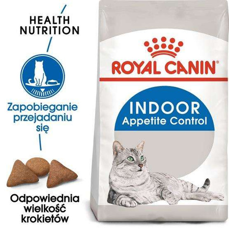 Royal Canin Indoor Apetite Control karma sucha dla kotów dorosłych, przebywających w domu, domagających się jedzenia 2kg