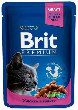 Brit cat for wellness & beauty kurczak z indykiem 100g