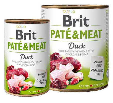 Brit pate & meat dog duck puszka 800g