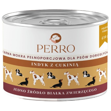 Perro indyk z cukinią dla psa 410 g