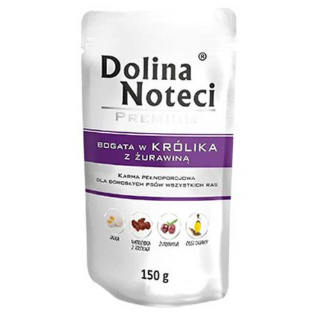Dolina noteci premium królik z żurawiną 150g