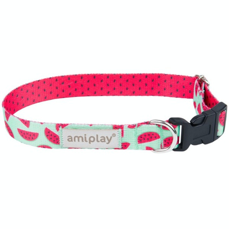 amiplay BeHappy obroża regulowana Watermelon S