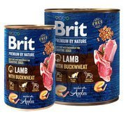 Brit premium by nature lamb & buckwheat puszka 800g