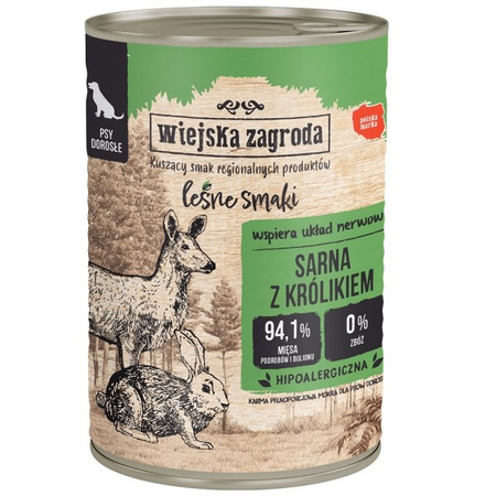 Wiejska Zagroda Leśne smaki sarna z królikiem 400 g