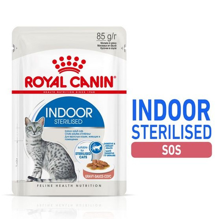 Royal canin indoor sterilised jelly karma mokra dla kotów dorosłych sterylizowanych, przebywających w domu saszetka 85g