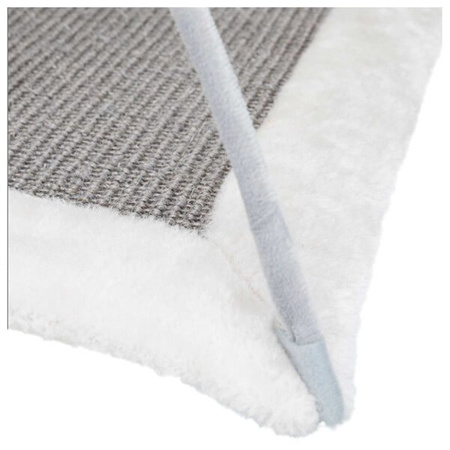 Drapak - mata JUNIOR z zabawkami na sznurku, 60 × 33 × 42 cm, szary/jasnoszary