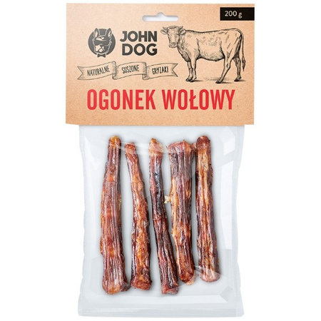 John Dog ogonek wołowy suszony gryzak dla psa 200 g