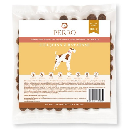 Perro cielęcina z batatami dla psa 100 g