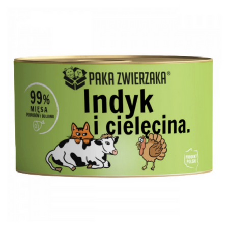 Paka Zwierzaka indyk z cielęciną dla kota 200 g