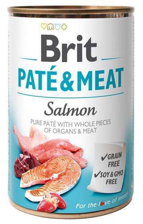 Brit pate & meat salmon dla psa 400 g