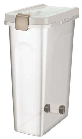 Pojemnik na karmę, 15 l/22 × 41 × 33 cm, przezroczysty/biały