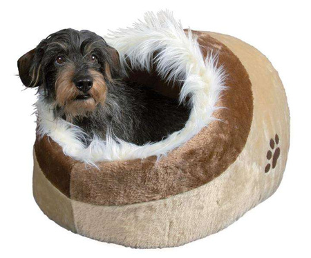 LEGOWISKO JASKINIA MINOU 50x41x30 BEŻOWO / BRĄZOWE