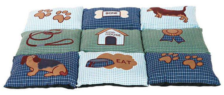 Trixie koc patchworkowy , 80 × 55 cm, niebiesko/zielony