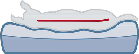 Materac Vital Bendson, 100 × 65 cm, ciemnoszary/jasnoszary