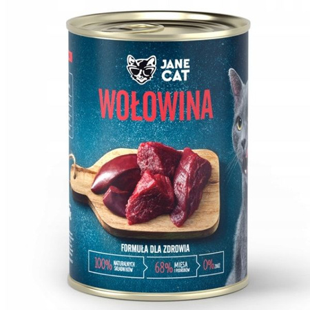 Karma mokra dla kota premium jane cat wołowina 400 g