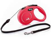 FLEXI SMYCZ New Classic SZNUREK  5 m,ROZM. S ,CZERWONA, 12kg