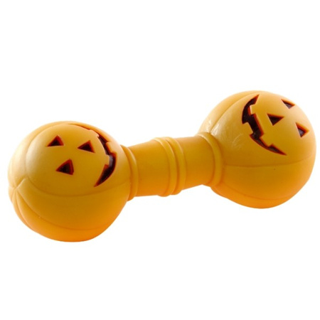 Dingo Halloween zabawka dla psa hantel dynia 17 cm