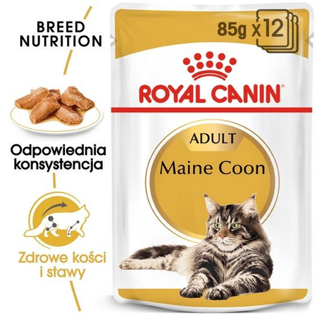Royal canin maine coon karma mokra w sosie dla kotów dorosłych rasy maine coon saszetka 85g