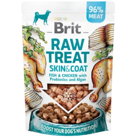 Brit Raw Treat Skin & Coat ryba z kurczakiem i algami 40 g 