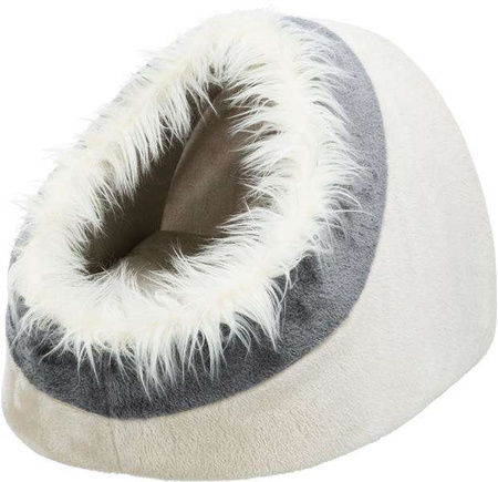 Minou, legowisko zamknięte, beż/szare, 41 × 30 × 50 cm