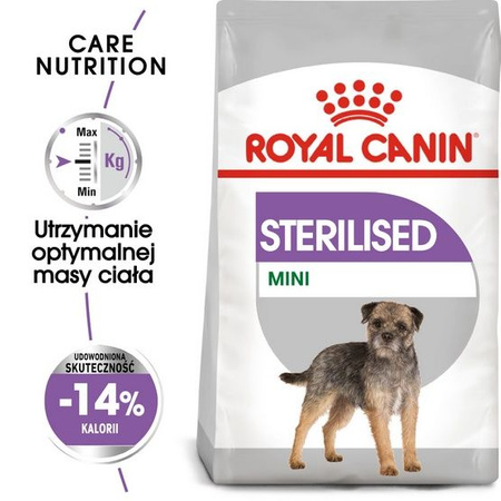 Royal canin mini sterilised karma sucha dla psów dorosłych, ras małych, sterylizowanych 1kg