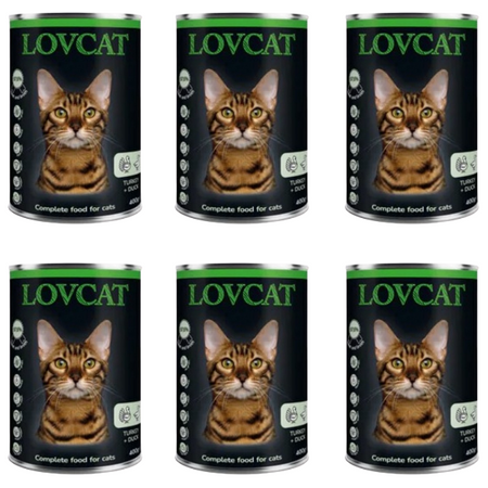 ZESTAW Lovcat Best indyk i kaczka 6 x 400 g