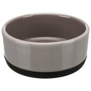Miska ceramiczna z gumową podstawą, 0.75 l/o 16 cm, szara