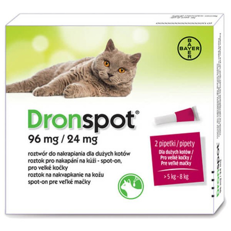 Bayer dronspot dla dużych kotów o wadze od 5 do 8 kg