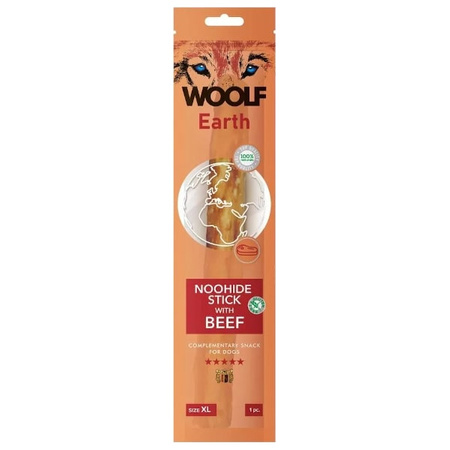 Woolf earth noohide stick with beef XL  85g  