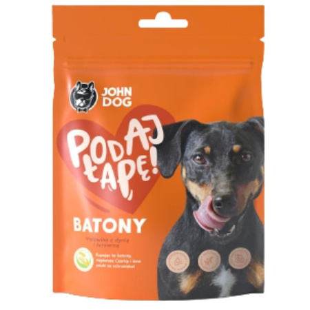 John Dog Podaj Łapę batony dla psa wołowina z dynią i żurawiną 140 g
