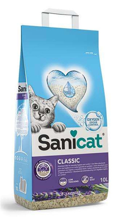 Sanicat Classic Lavender żwirek dla kota 10 l