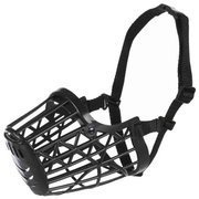 Kaganiec plastikowy, dla psa, czarny, L, dł. pyska 32 cm, szer. paska 8 cm