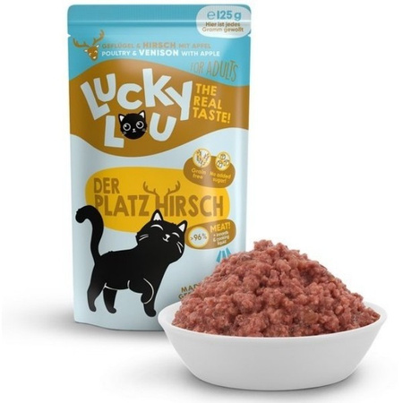 ZESTAW Lucky Lou Lifestage Adult drób i jeleń 125 g x 6 szt