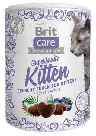Brit care cat snack superfruits kitten 100g