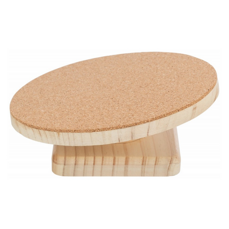 Kołowrotek - dysk, dla chomików, drewno/korek, 22 cm