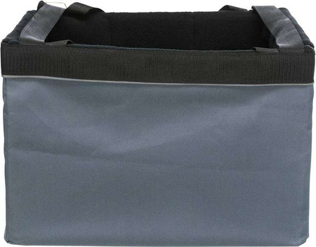 Transporter rowerowy przedni, szary, 38 × 25 × 25 cm