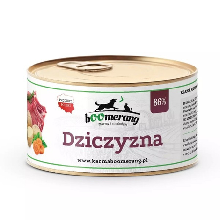 bOOmerang dziczyzna mokra karma dla psa 410 g