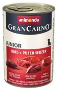 Animonda GranCarno Junior Rind Putenherzen Wołowina + Serca Indyka 400g