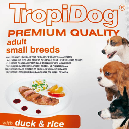 Tropidog premium adult small kaczka z ryżem