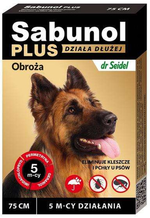Dr. seidel - sabunol plus obroża przeciw kleszczom i pchłom dla psa 75 cm