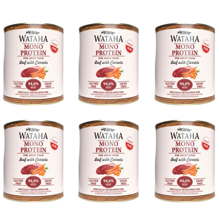ZESTAW Wataha Monoprotein Adult wołowina dla psa 6 x 800 g