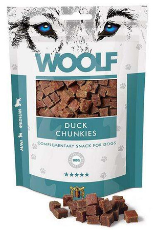 Woolf duck chunkies dla psa 100 g