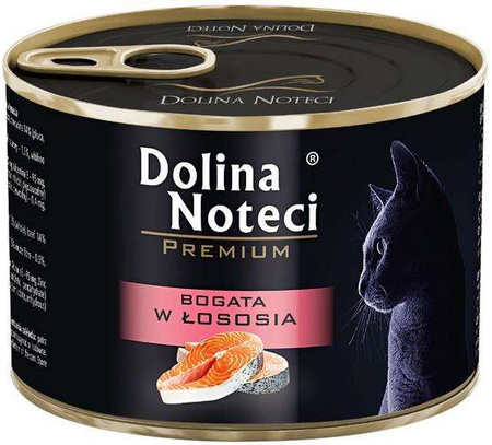 Dolina noteci premium bogata w łososia dla kota 185 g